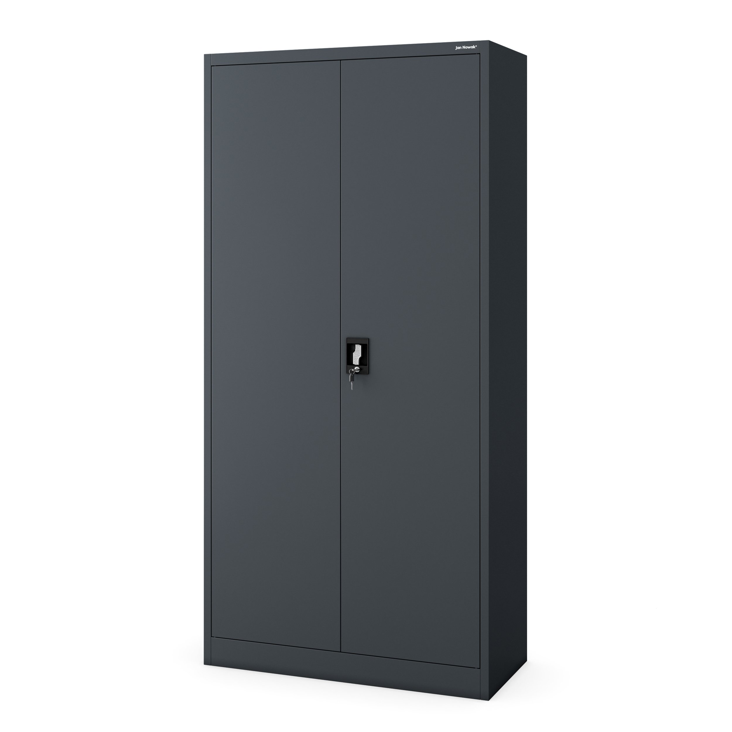 Szafa gospodarcza metalowa DAWID, 900 x 1850 x 450 mm, antracytowa