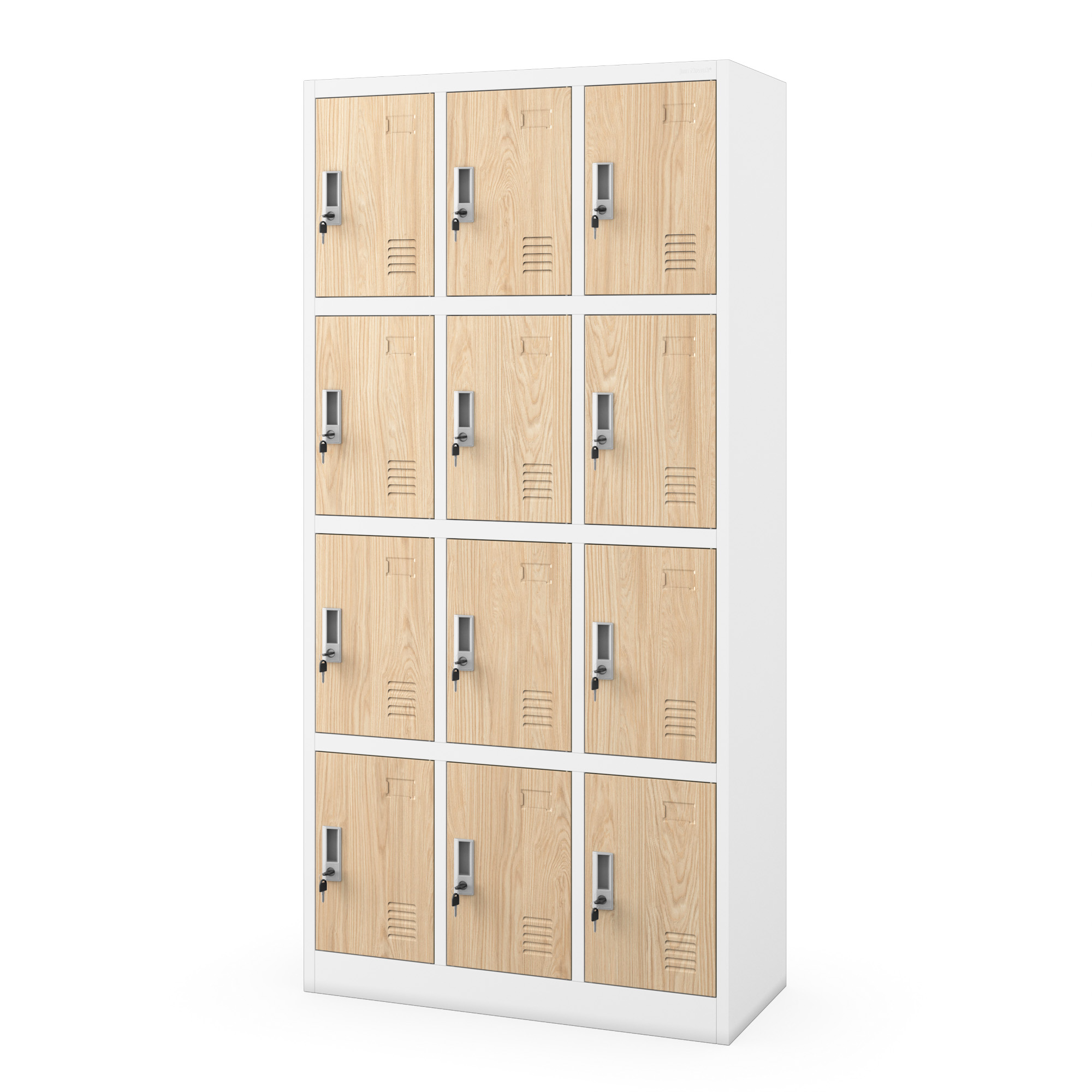 Szafka śniadaniowa BHP MARCIN, 900 x 1850 x 400 mm, Eco Design: biała/dąb sonoma