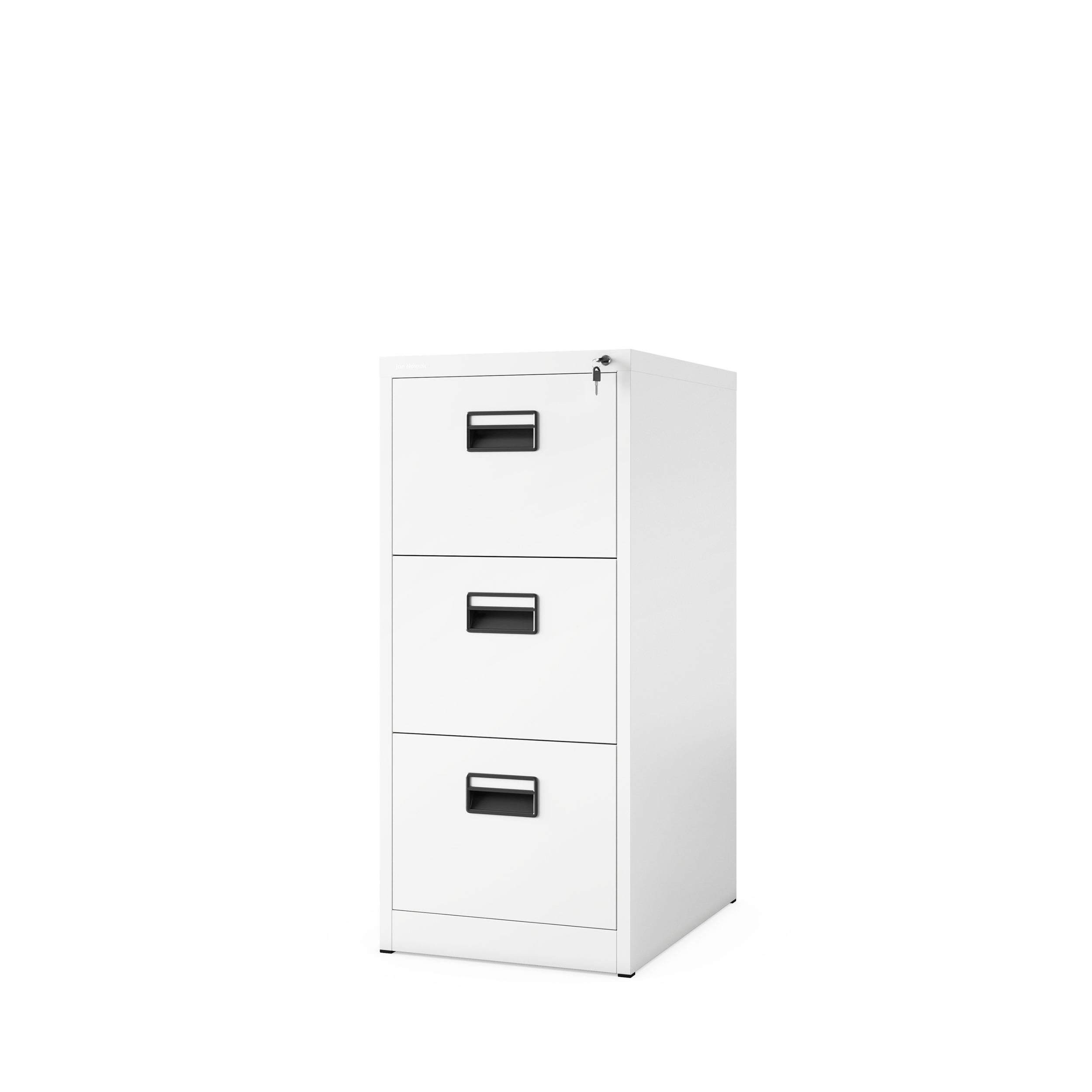 Metalowa szafa kartotekowa SARA V3, 460 x 1020 x 620 mm, biała